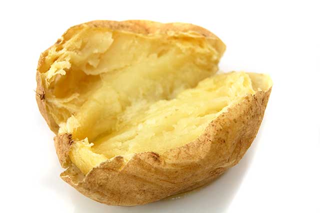 Baked Potato Filled With Yellow Butter.