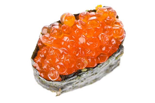 Salmon Roe Wrapped In Nori Sheet - Sushi.