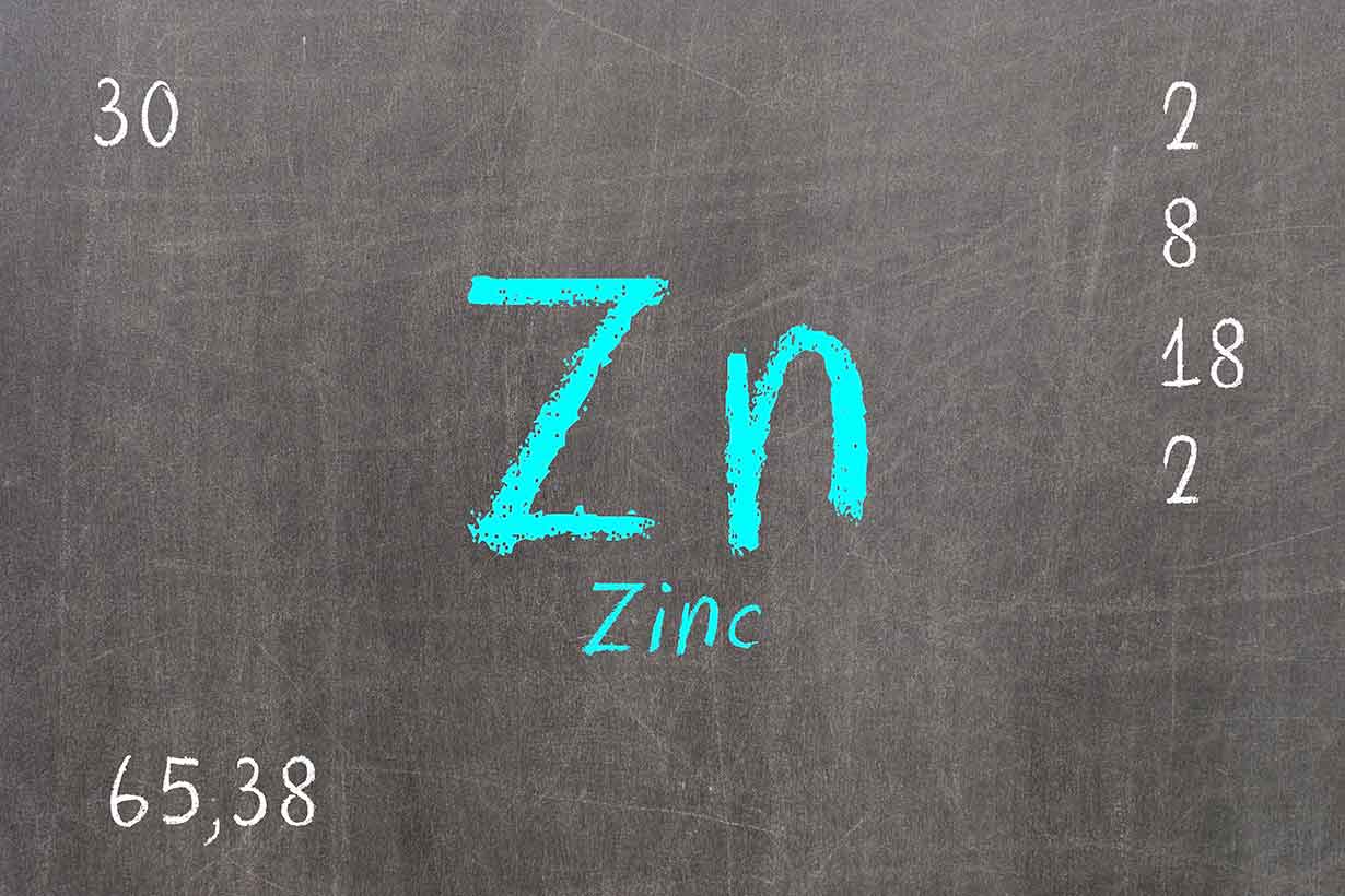 Name and Abbreviation of the Mineral Zinc.