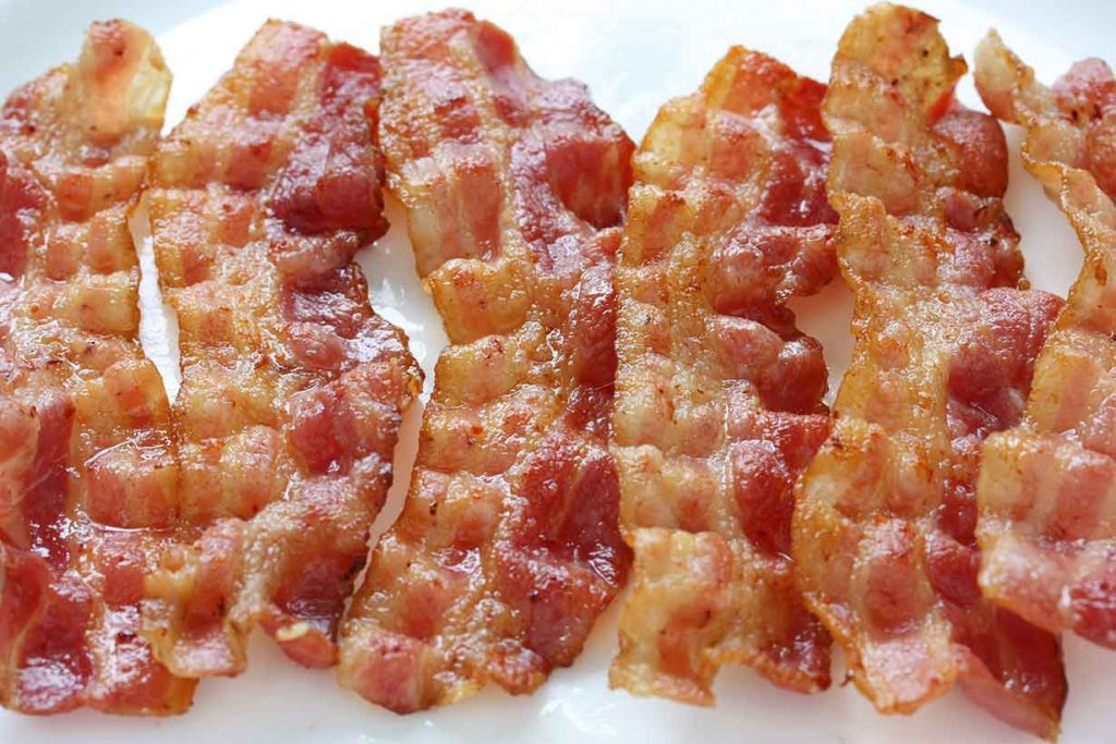 Five Crispy Slices of Bacon.