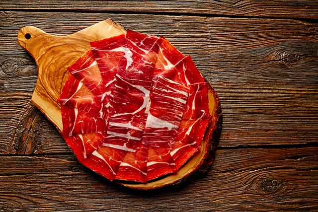 Jamon Iberico Slices - Tapas Plate.