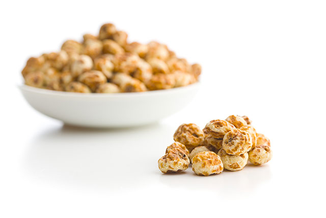 Tiger Nuts In a Small White Bowl.