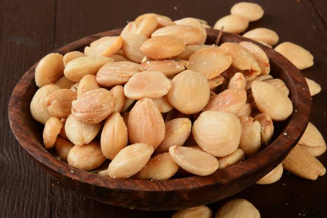 A bowl of Marcona Almonds.