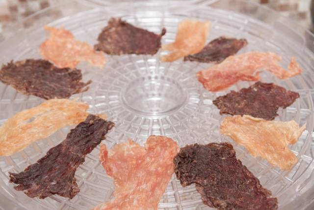 Different Types of Jerky On a Plate.