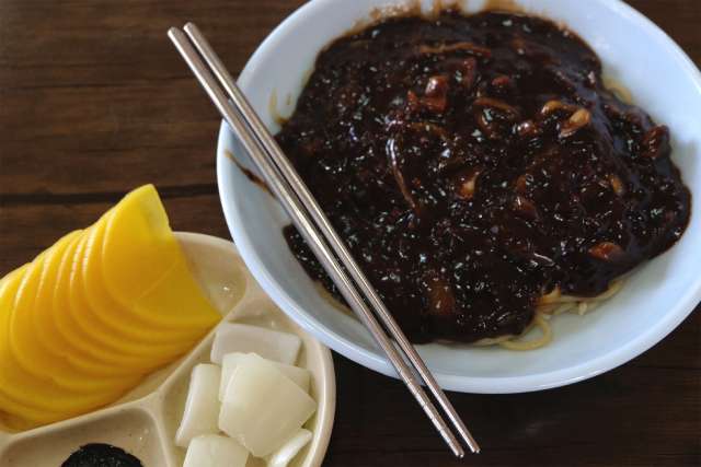 Jajangmyeon: a Korean Dish Made With Chunjang (Fermented Black Bean Paste).