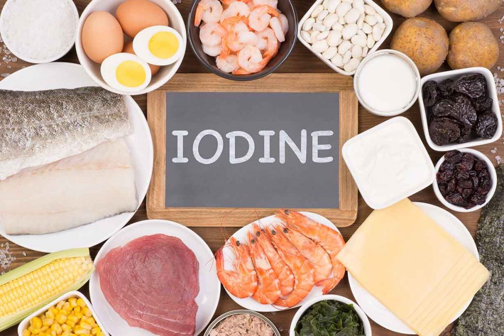 A Range of Foods High In Iodine.