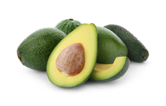 Whole, Sliced and Halved Avocados.