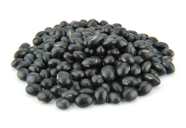 A Pile of Raw Blackbeans (Black Soybeans).