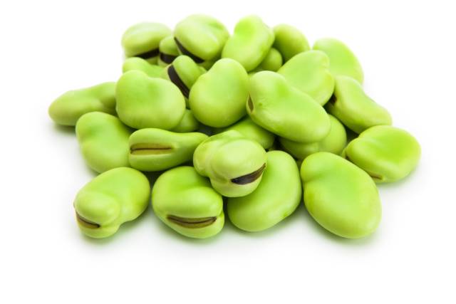 Pile of Fresh Fava Beans (Broad Beans).