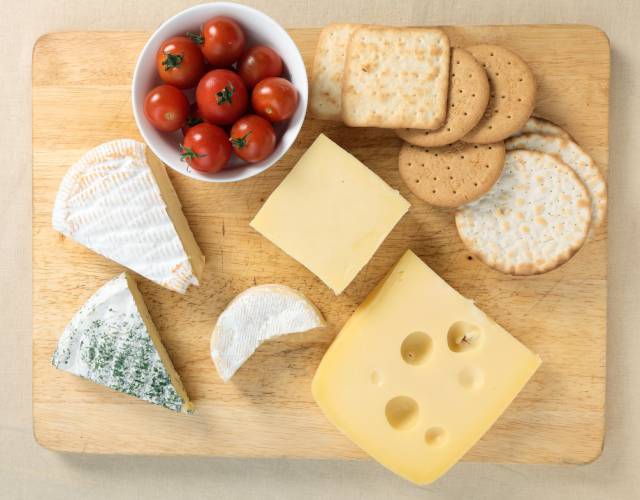 A Cheeseboard Featuring Jarlsberg.