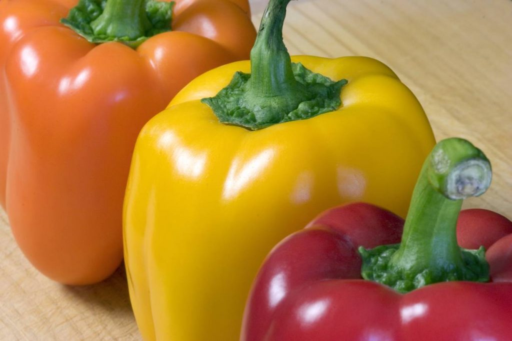 Different Color Bell Peppers.