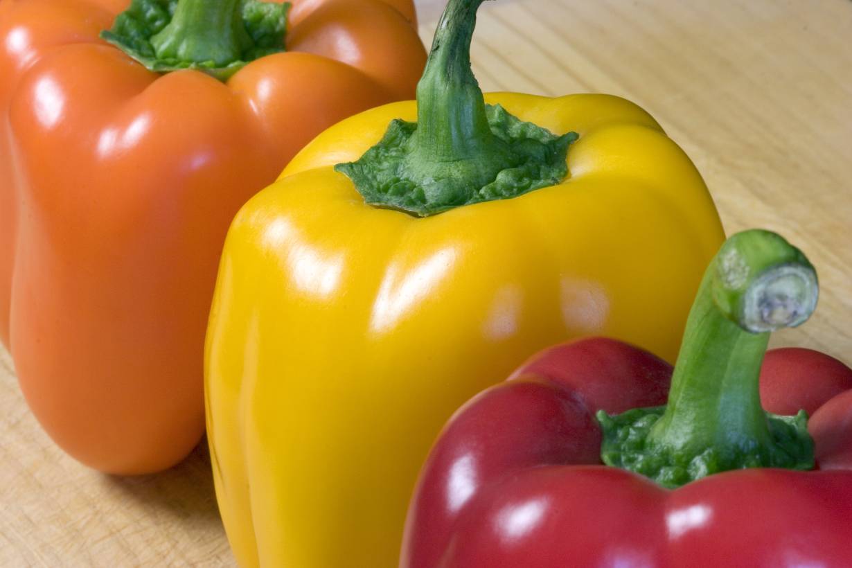 Different Color Bell Peppers.