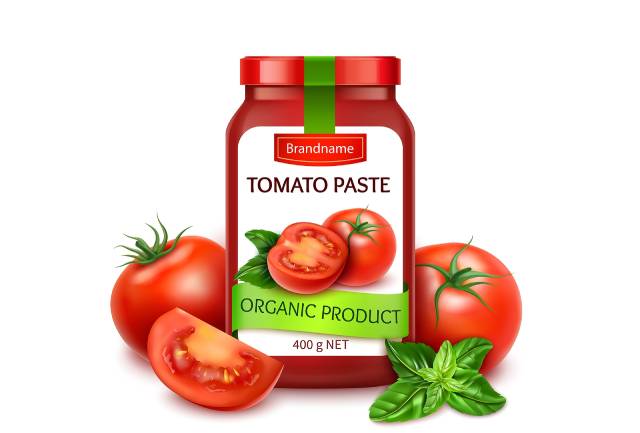 An Illustration of a Jar of Tomato Paste.