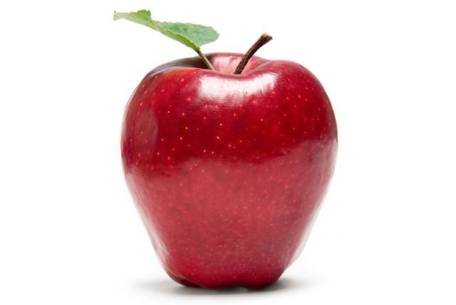 A Single Red Delicious Apple.