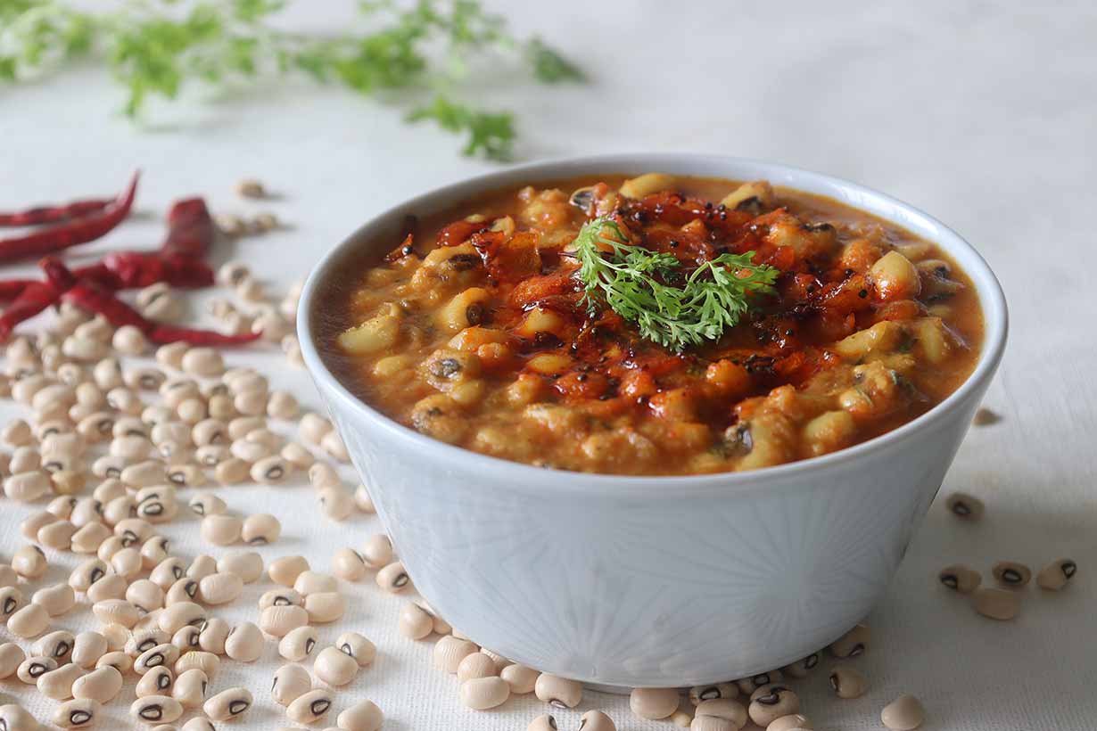 Black Eyed Peas In a White Bowl.