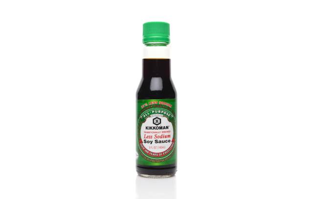 A Bottle of Low-Sodium Soy Sauce.
