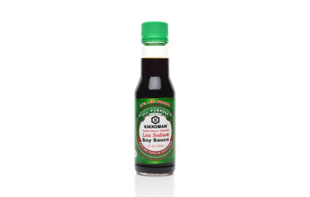 A Bottle of Low-Sodium Soy Sauce.