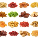 Numerous types of dried fruit.