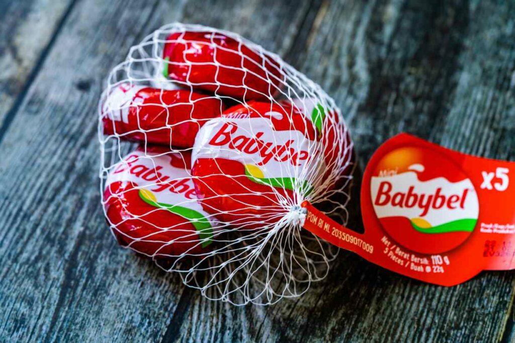 A multipack of Babybel Cheese.