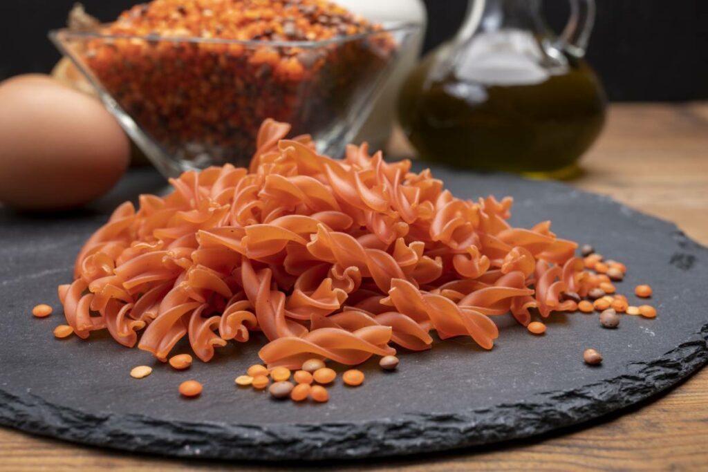 Red Lentil Pasta - a Popular Legume-Based Pasta.