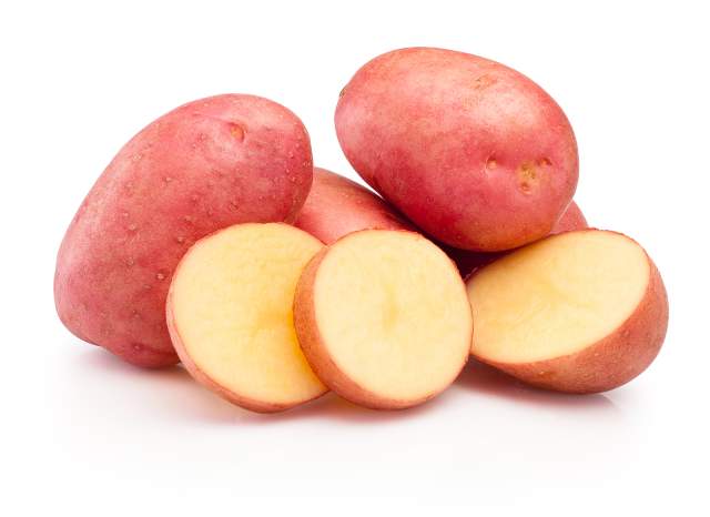 Red potatoes - whole and sliced.