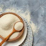 Fonio Grains In a Wooden Bowl.