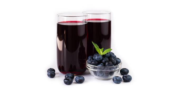 Two Glasses of Blueberry Juice.