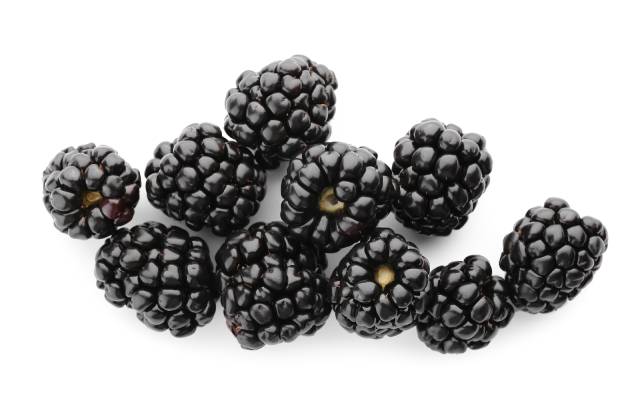 A pile of blackberries.