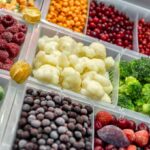 Various Frozen Fruits and Vegetables.