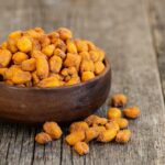 Corn Nuts In a Wooden Bowl.