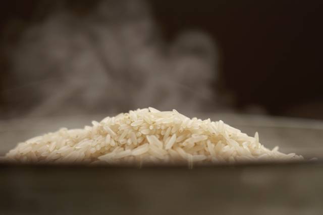 A pile of hot jasmine rice.