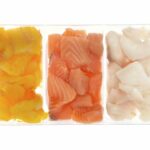 Several Varieties of Protein-Rich Fish: Haddock, Salmon, and Cod.