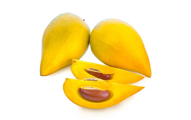 Whole and Half Egg Fruit (Canistel).