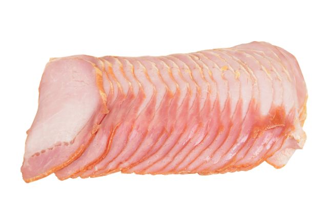 Canadian bacon slices.