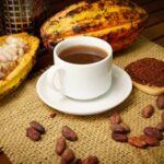 A cup of brewed cacao.