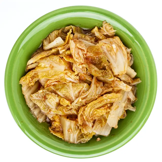 A Bowl of Fermented Napa Cabbage.
