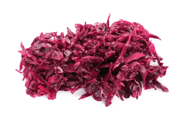 A Pile of Red Sauerkraut.