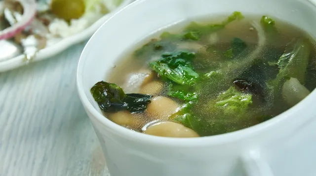 An escarole and white bean soup.