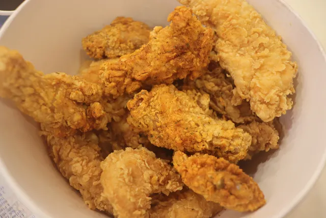 A Bucket of KFC Chicken.
