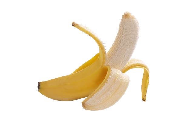 A peeled banana fruit.