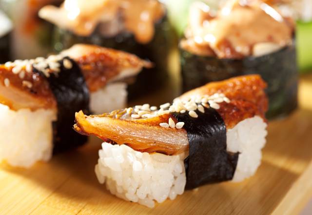 A Piece of Eel Sushi (Unagi Nigiri).