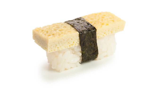 A Piece of Egg Sushi (Tomago Nigiri).