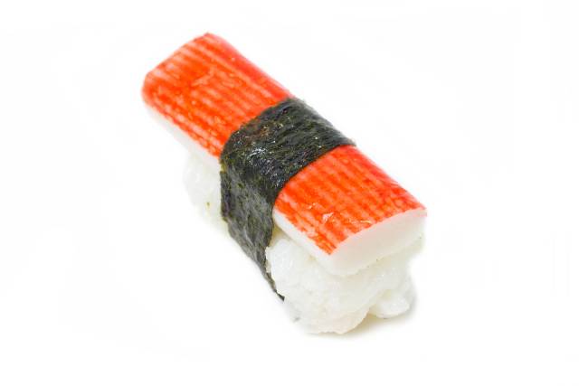 A Piece of Crab Sushi (Kani Nigiri).