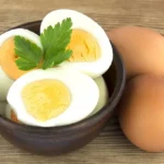 A picture of hard-boiled eggs: a convenient high-protein snack.