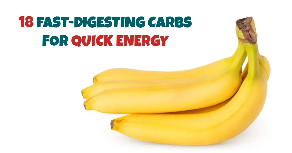 Fast-digesting carbs for energy image featuring a bunch of bananas.